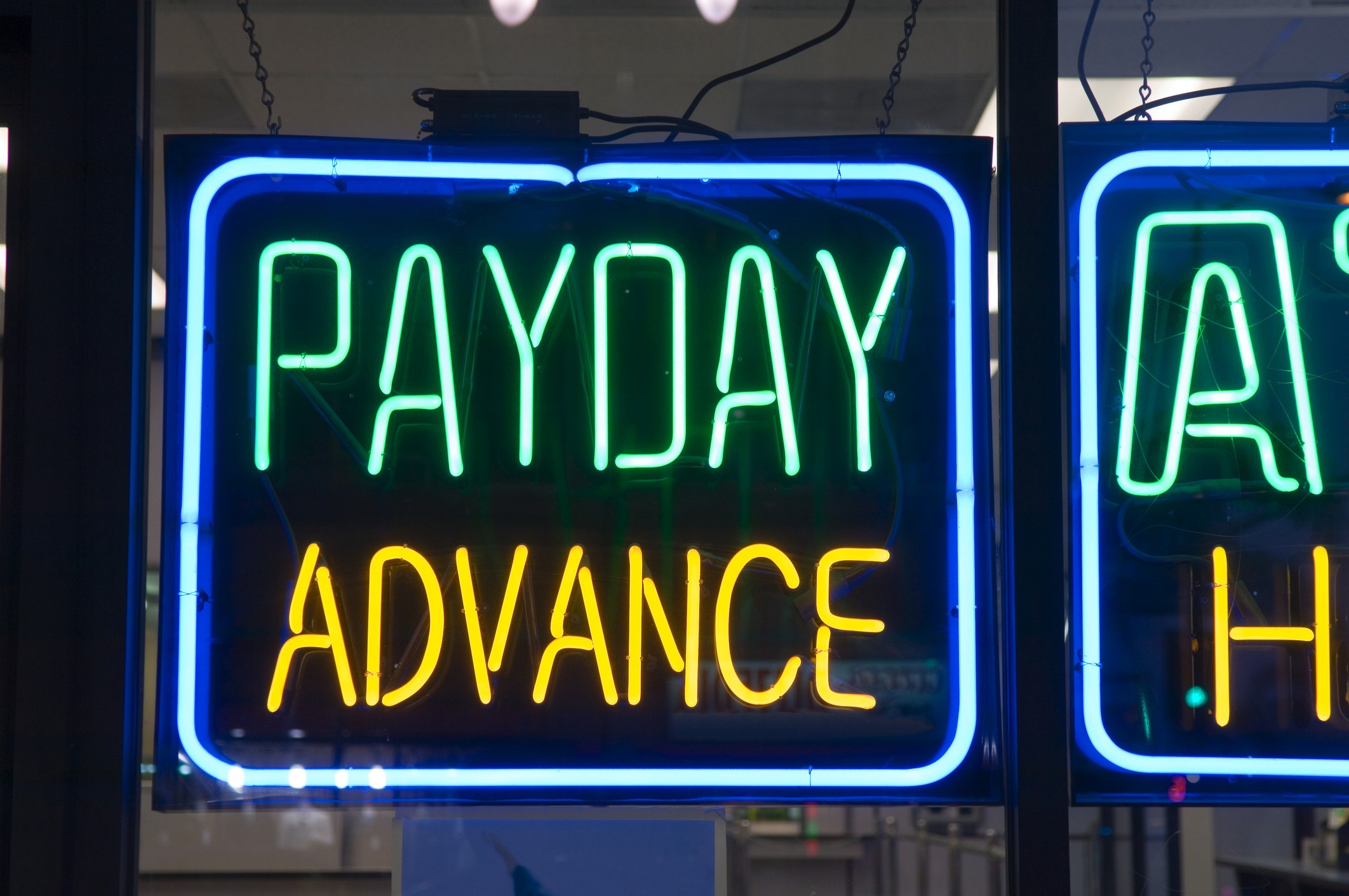 Payday Advance Check Cashing Neon Sign